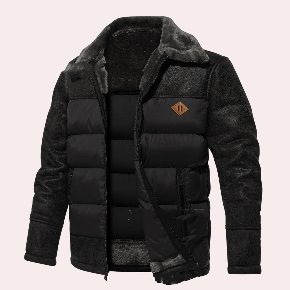 Thermal Men's Quilted Padded Coat for Cold Weather
