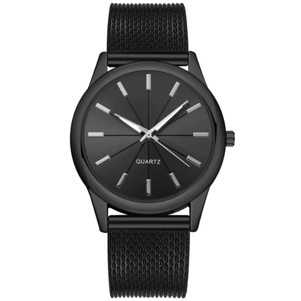 Stylish Silver Mens Watch with Stainless Steel Strap - OutfitLondon
