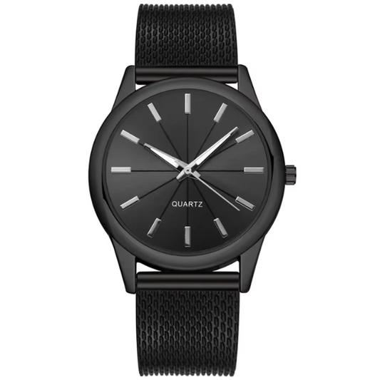 Stylish Silver Mens Watch with Stainless Steel Strap - OutfitLondon