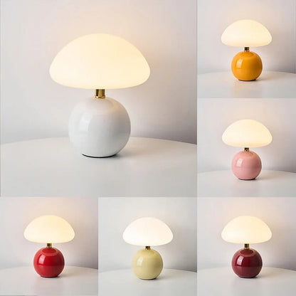 Simple White Table Desk Lamp in Retro Style