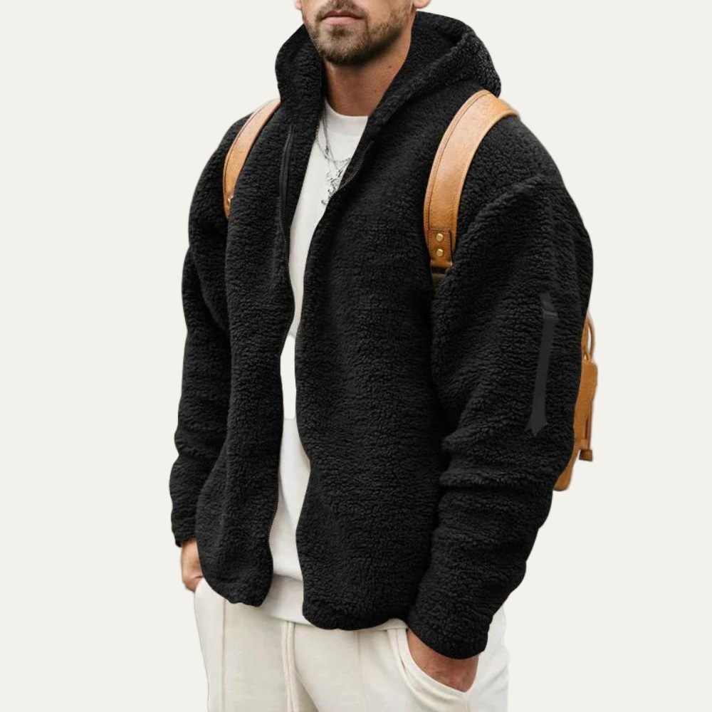 Warm Fleece Lined Men's Hooded Jacket - OutfitLondon