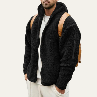 Warm Fleece Lined Men's Hooded Jacket - OutfitLondon