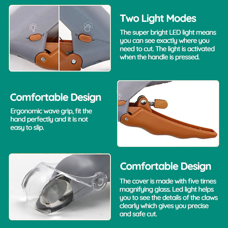 Easy Grip Pet Nail Trimmers with Safety Sensors
