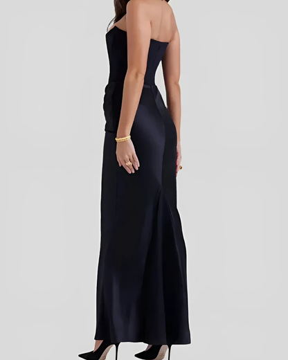 Women's Strapless Maxi Dress Elegant