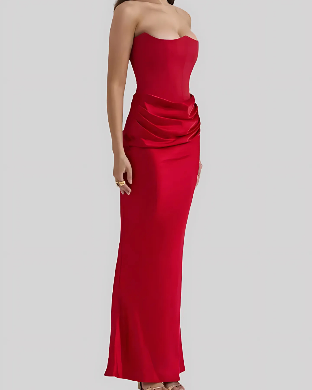 Women's Strapless Maxi Dress Elegant