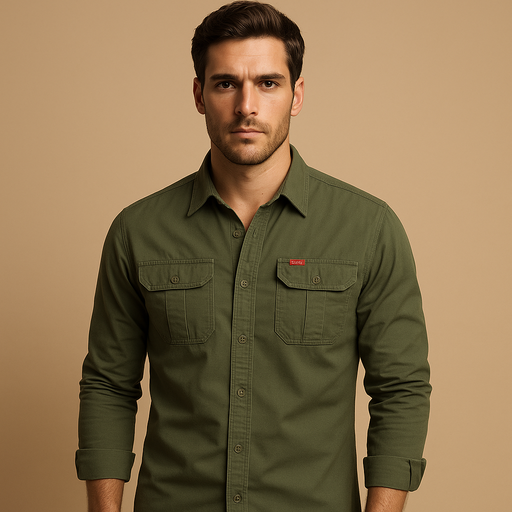 Men's Cotton Cargo Shirt Rugged
