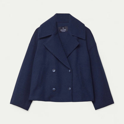 Ladies Short Double Button Wool Coat