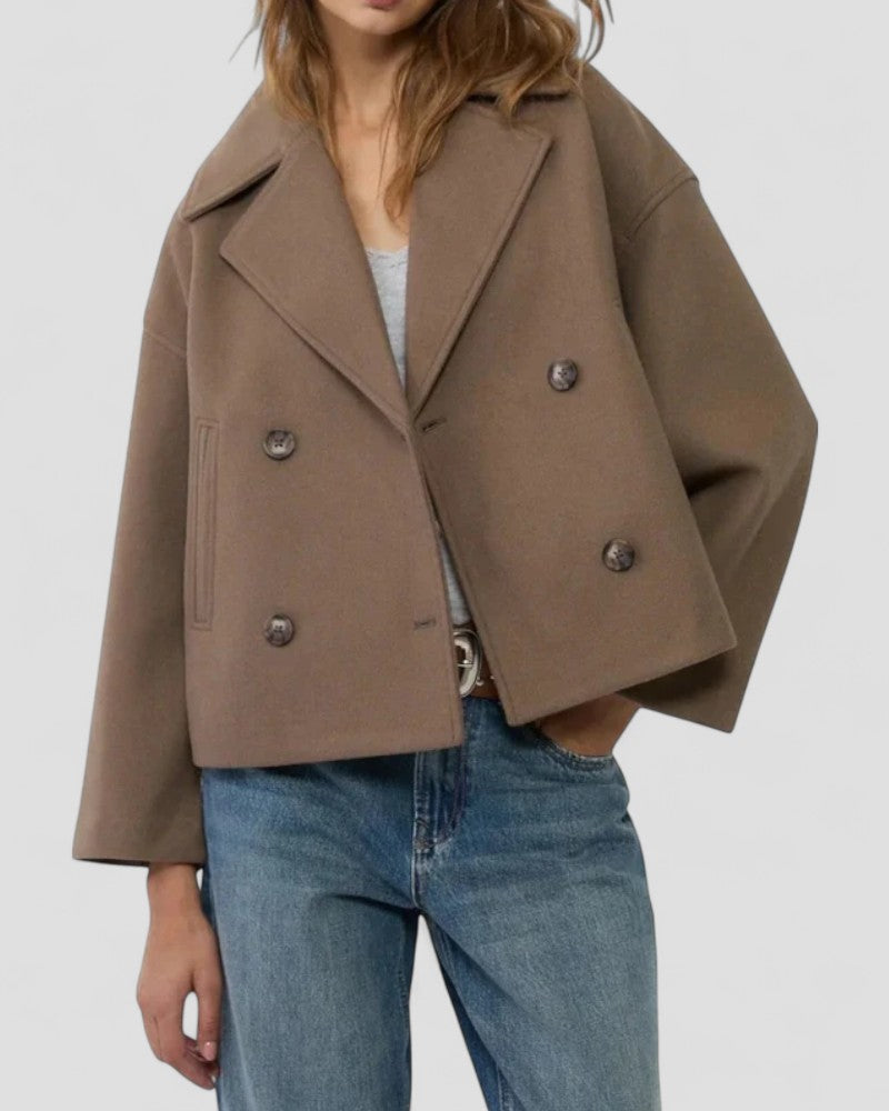 Warm Fit Women's Short Wool Pea Coat
