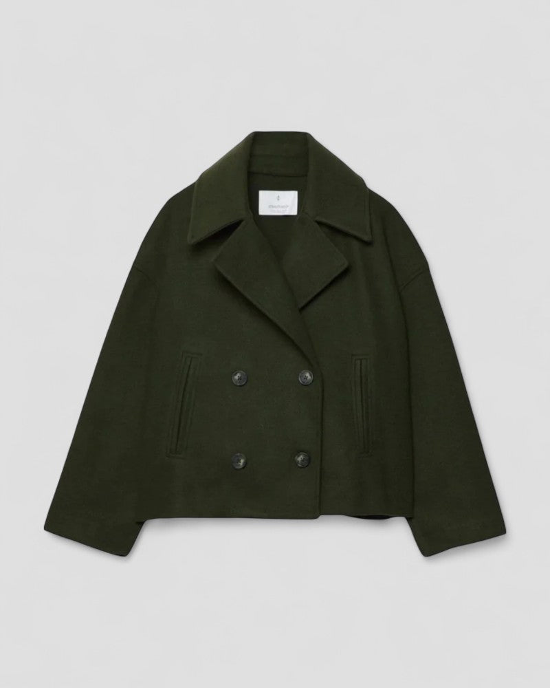 Warm Fit Women's Short Wool Pea Coat