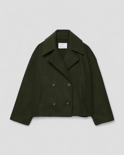Warm Fit Women's Short Wool Pea Coat