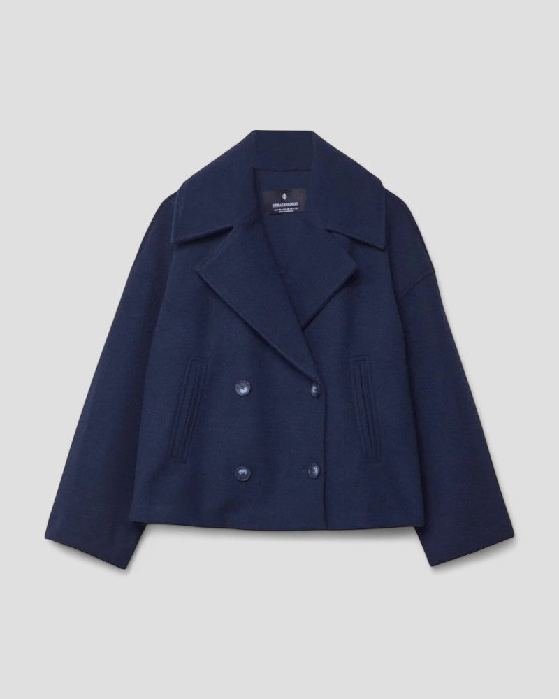 Warm Fit Women's Short Wool Pea Coat