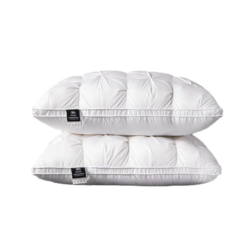 Plush Comfort Pillow with Neck Support 100% Down Filling - OutfitLondon