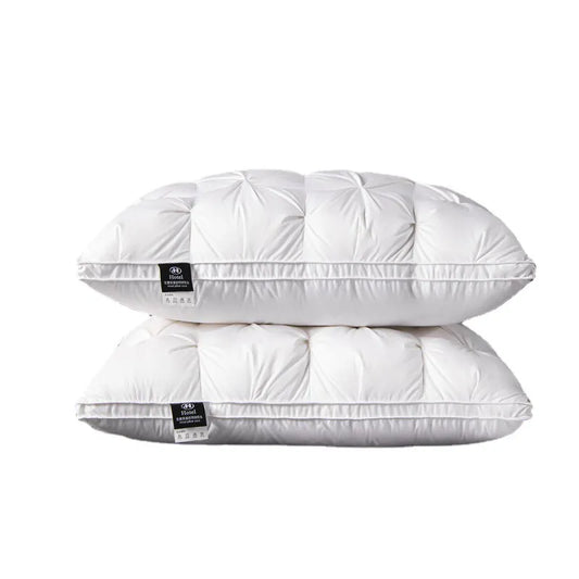 Plush Comfort Pillow with Neck Support 100% Down Filling - OutfitLondon