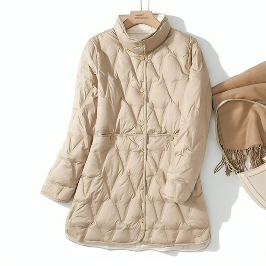 Classic Women's Down Parka Jacket for Cold Weather - OutfitLondon