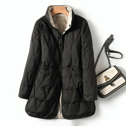Classic Women's Down Parka Jacket for Cold Weather