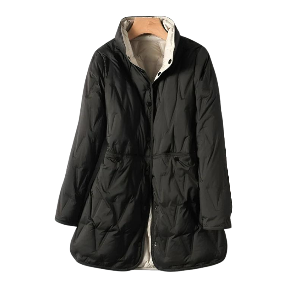 Classic Women's Down Parka Jacket for Cold Weather