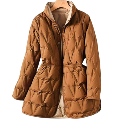 Classic Women's Down Parka Jacket for Cold Weather