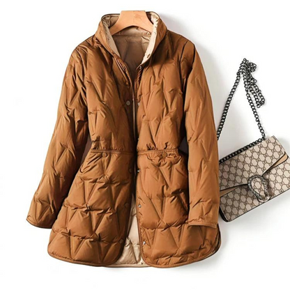 Classic Women's Down Parka Jacket for Cold Weather