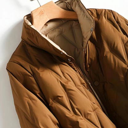 Classic Women's Down Parka Jacket for Cold Weather