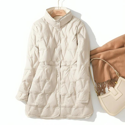 Classic Women's Down Parka Jacket for Cold Weather