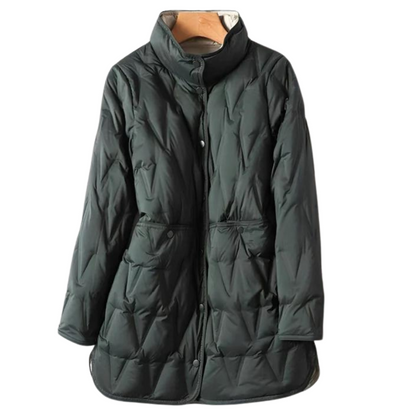 Classic Women's Down Parka Jacket for Cold Weather