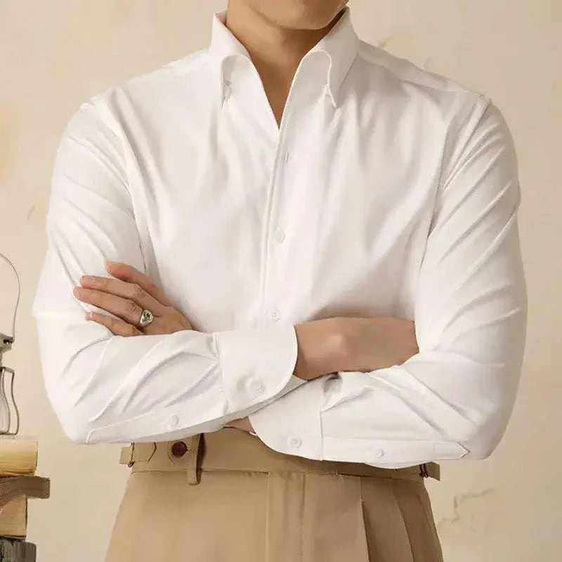 Slim Fit Casual Polyester Shirt