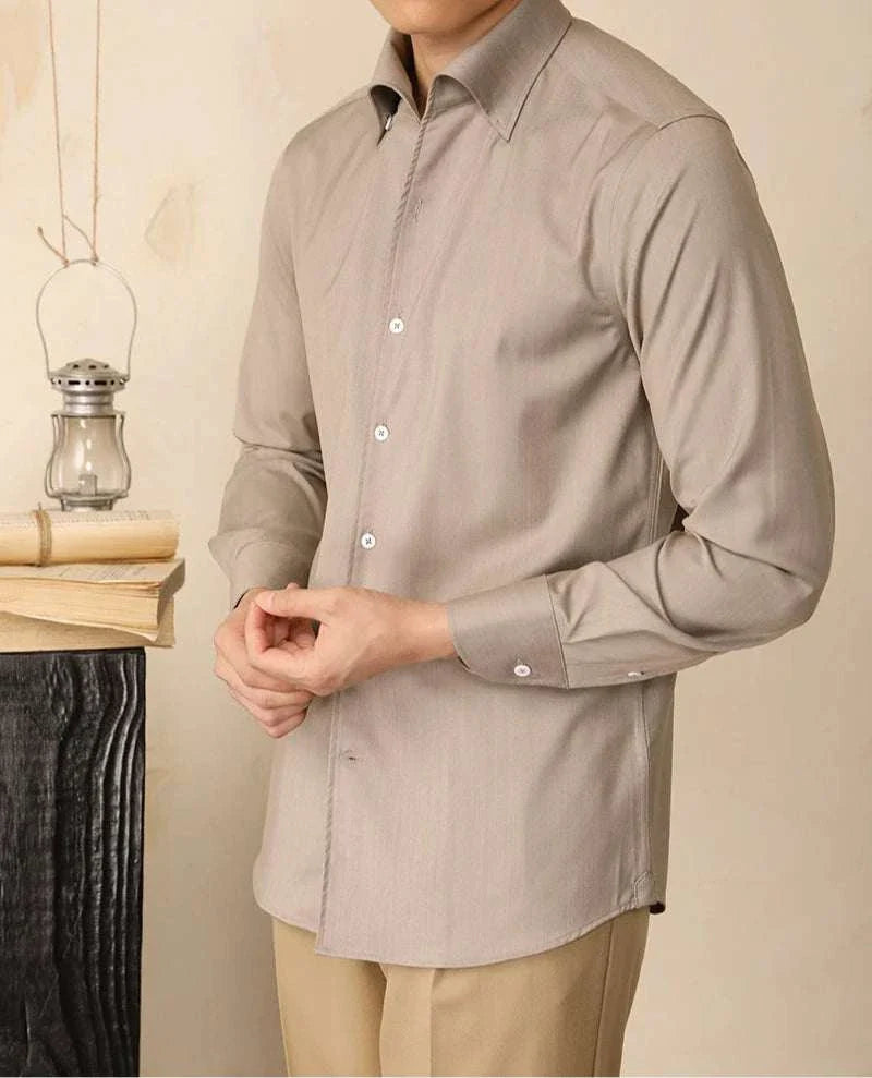 Slim Fit Casual Polyester Shirt