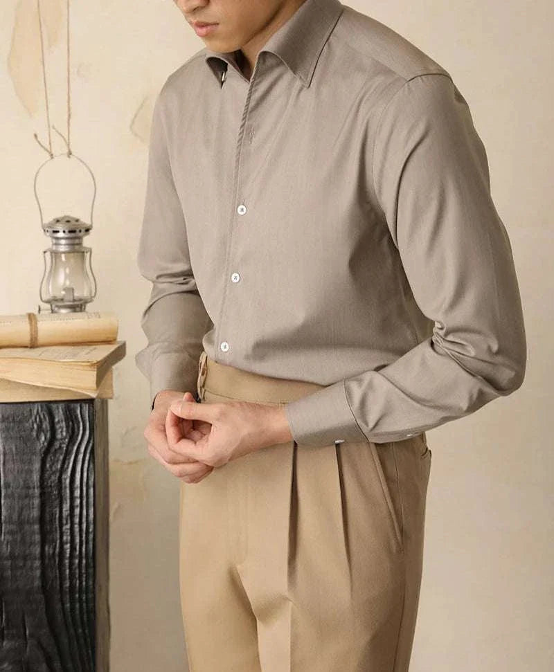 Slim Fit Casual Polyester Shirt