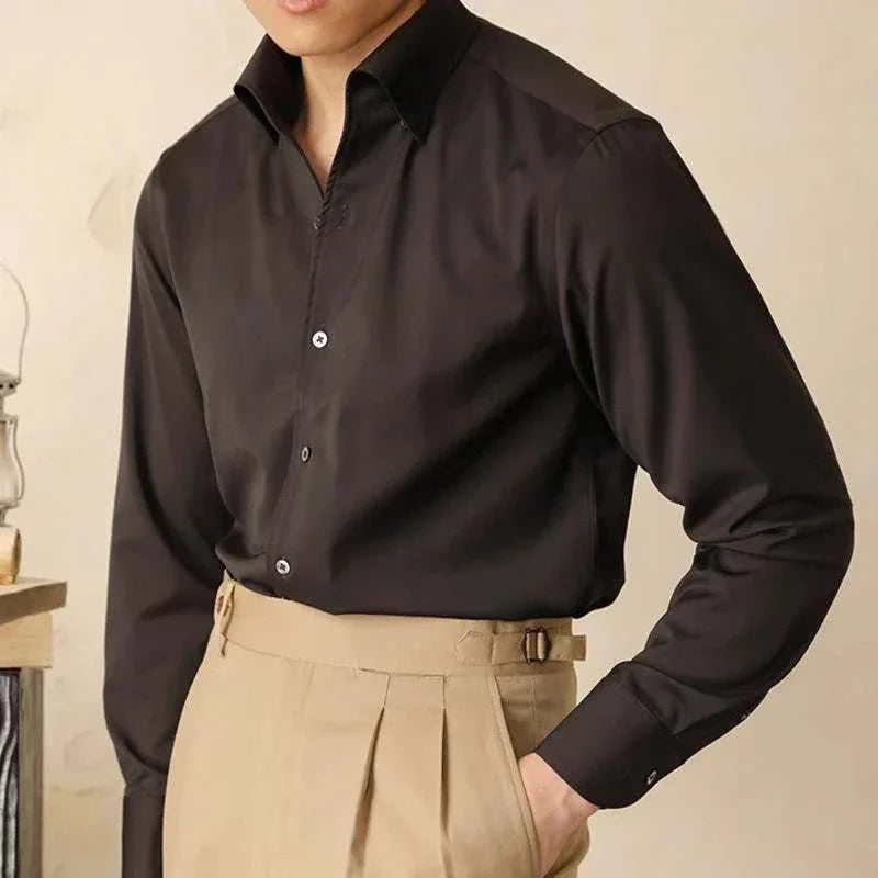 Slim Fit Casual Polyester Shirt