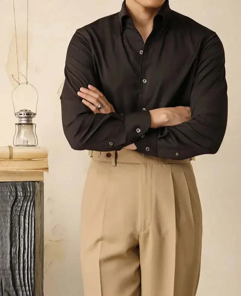 Slim Fit Casual Polyester Shirt