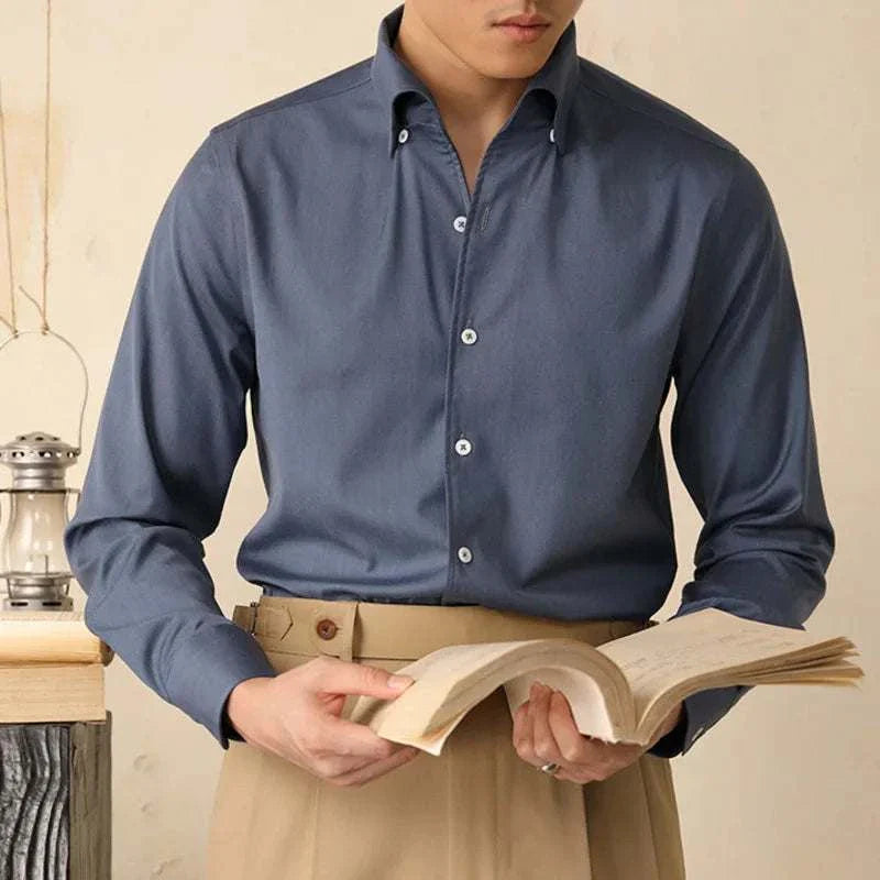 Slim Fit Casual Polyester Shirt - OutfitLondon