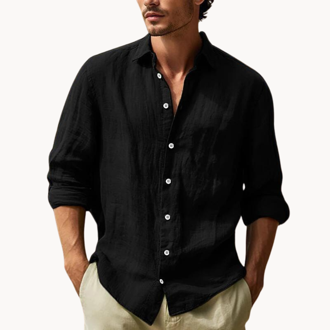 Classic Fit Dress Shirt with Ventilated Fabric
