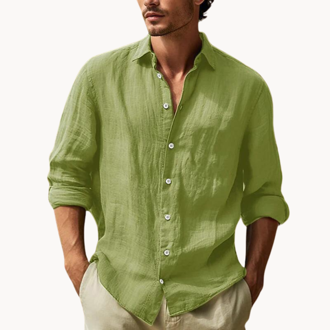 Classic Fit Dress Shirt with Ventilated Fabric