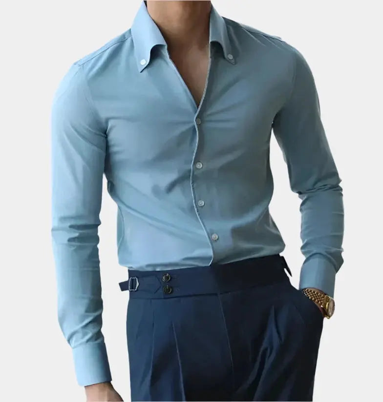 Slim Fit Casual Dress Shirt