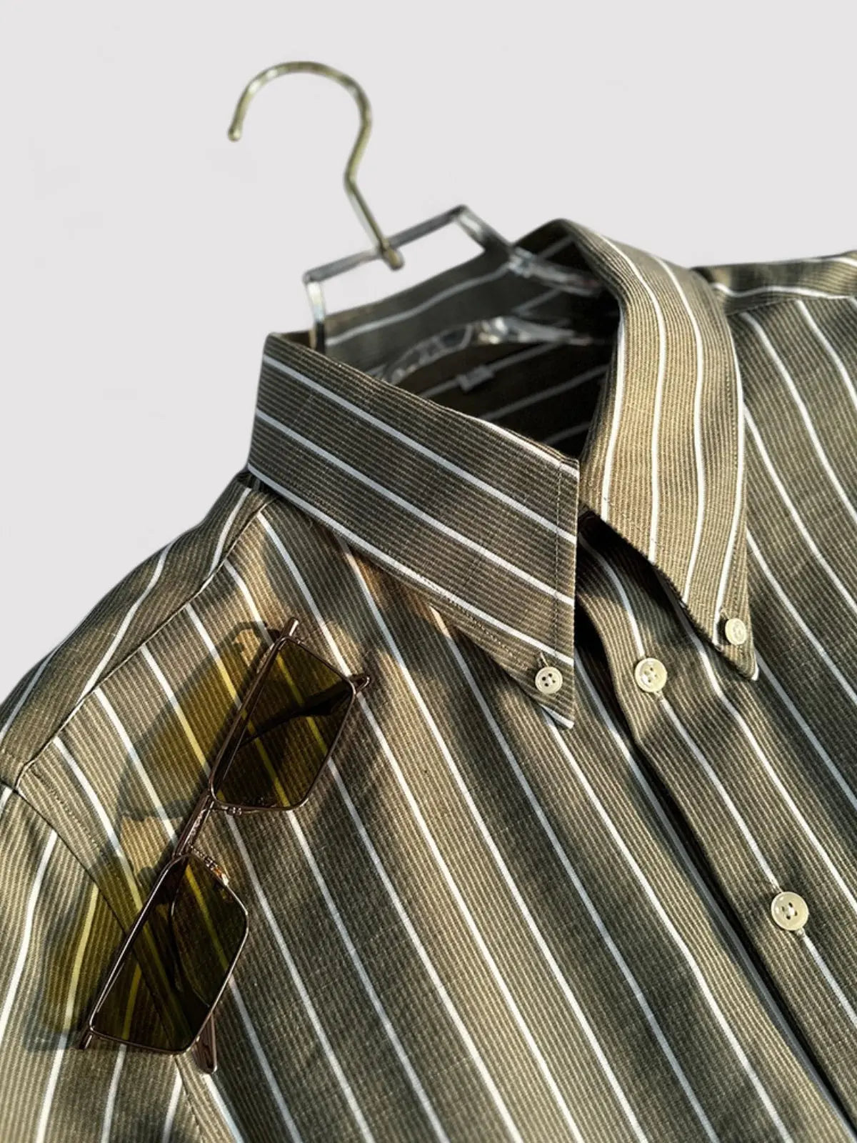 Slim Fit Striped Breathable Dress Shirt