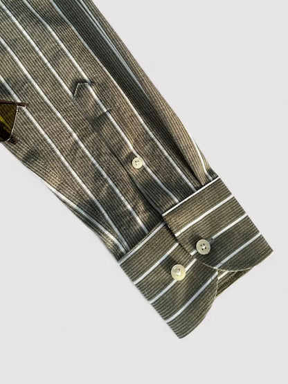 Slim Fit Striped Breathable Dress Shirt