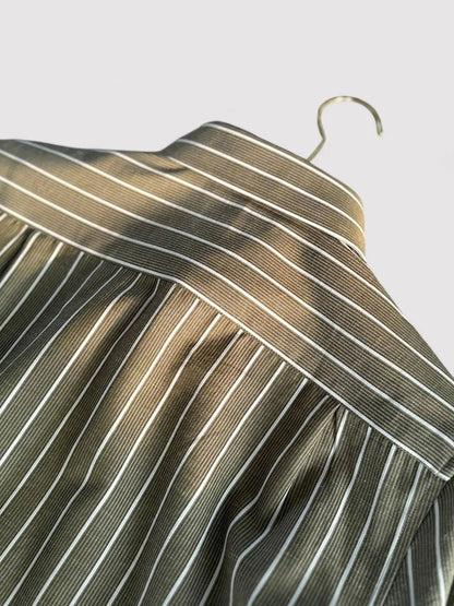 Slim Fit Striped Breathable Dress Shirt