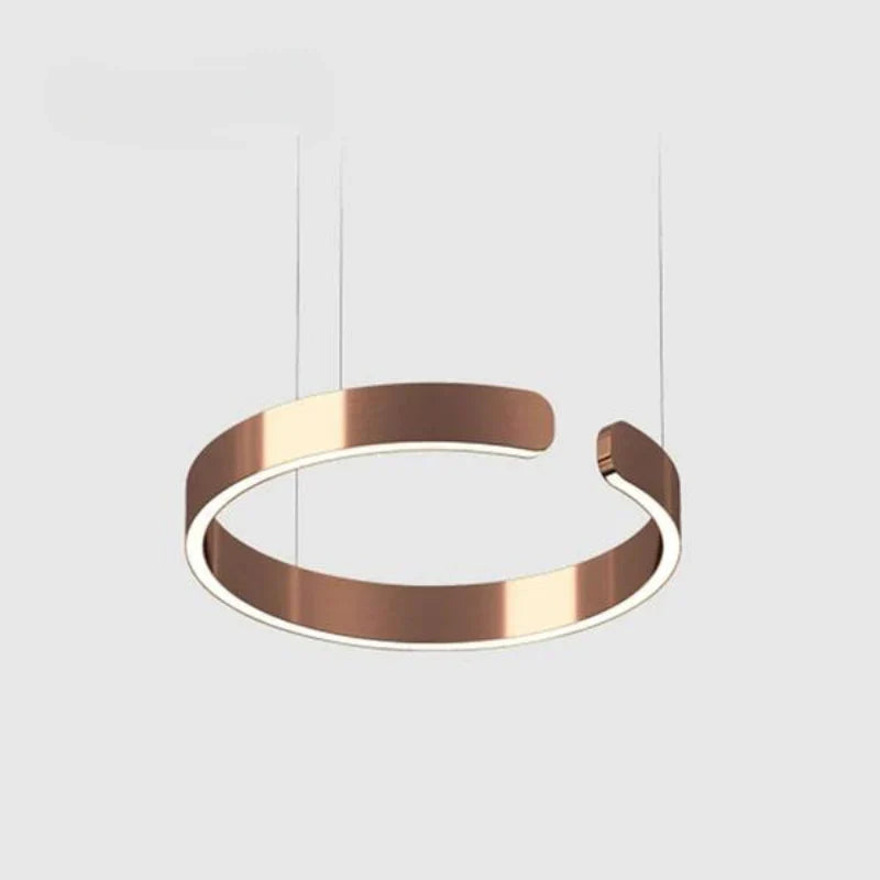 Stylish Dual Circle Pendant Light with Hanging Shade