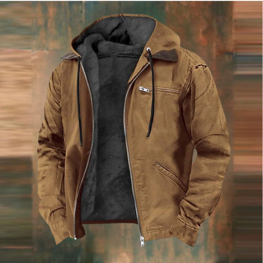 Warm Men's Fleece Bomber Jacket - OutfitLondon