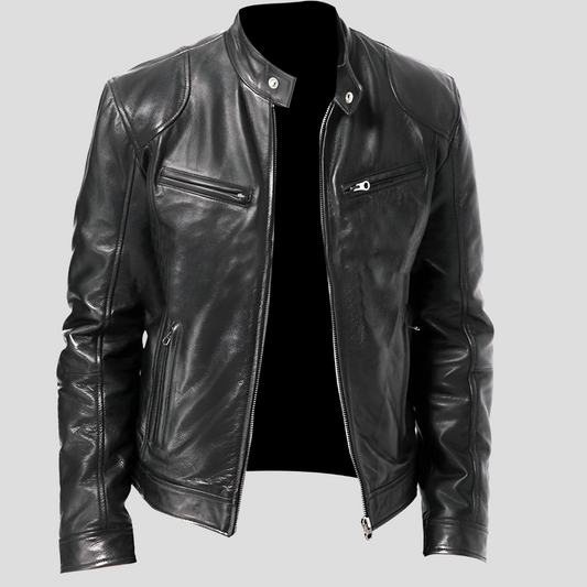 Slim Fit Men's Genuine Leather Jacket - OutfitLondon