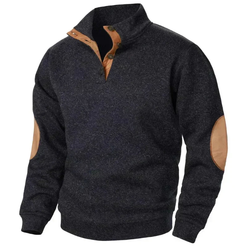 Relaxed Fit V-Neck Pullover Sweatshirt