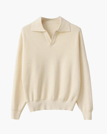 Men's Soft Relaxed Fit Polo Sweater - OutfitLondon