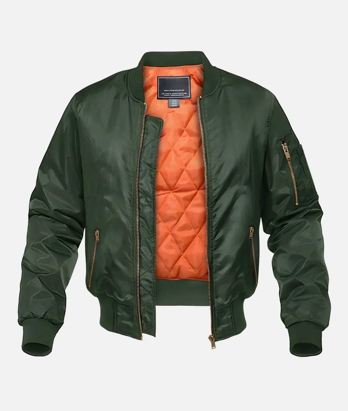 Men's Glossy Water Resistant Bomber Jacket