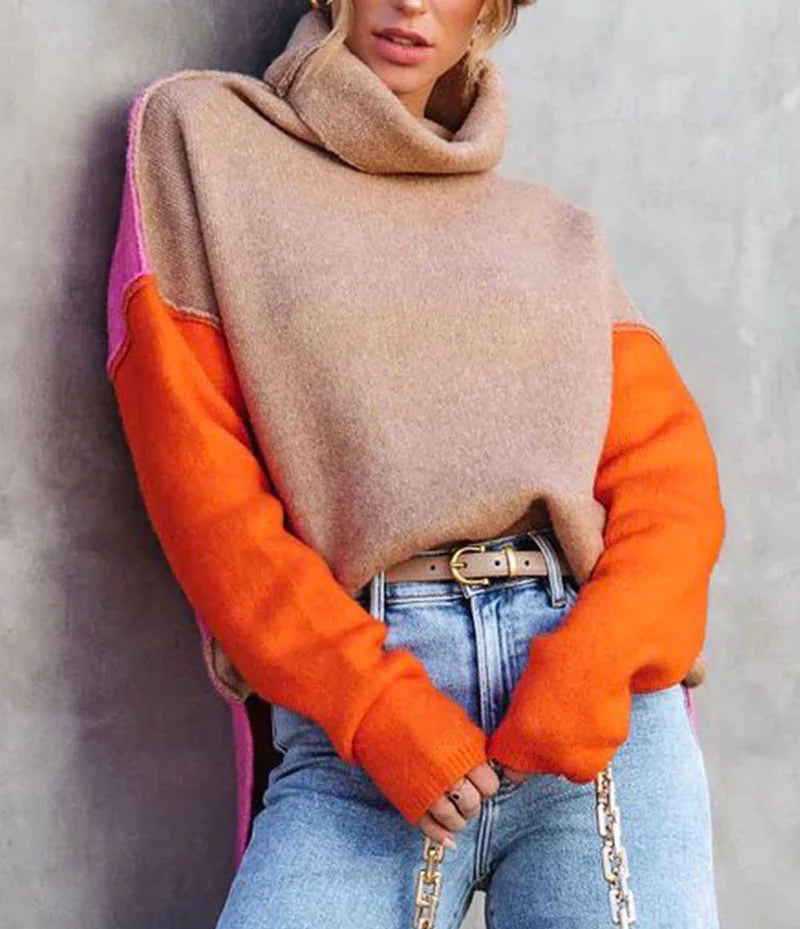 Soft Pink Warm Cable Knit Sweater