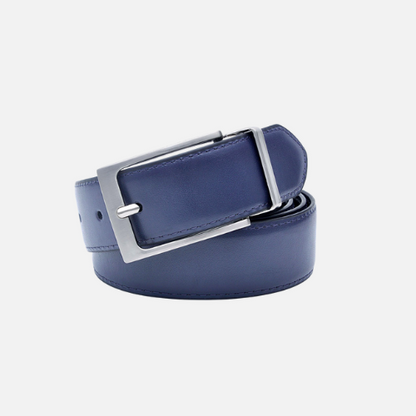 Stylish Dark Blue Leather Belt for Men