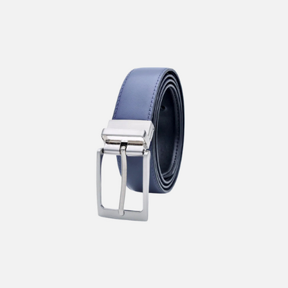 Stylish Dark Blue Leather Belt for Men