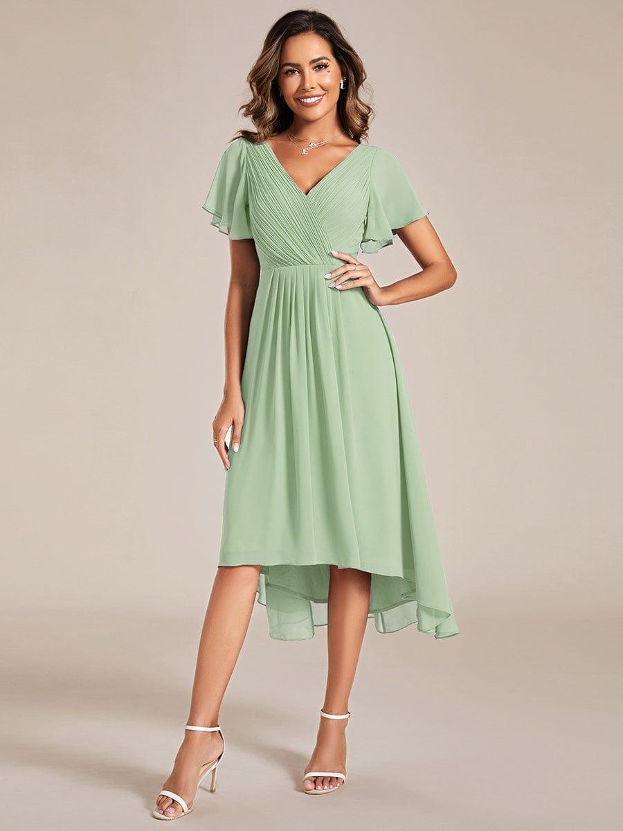 Daisy | A-Line V Neck High-Low Wedding Guest Dress