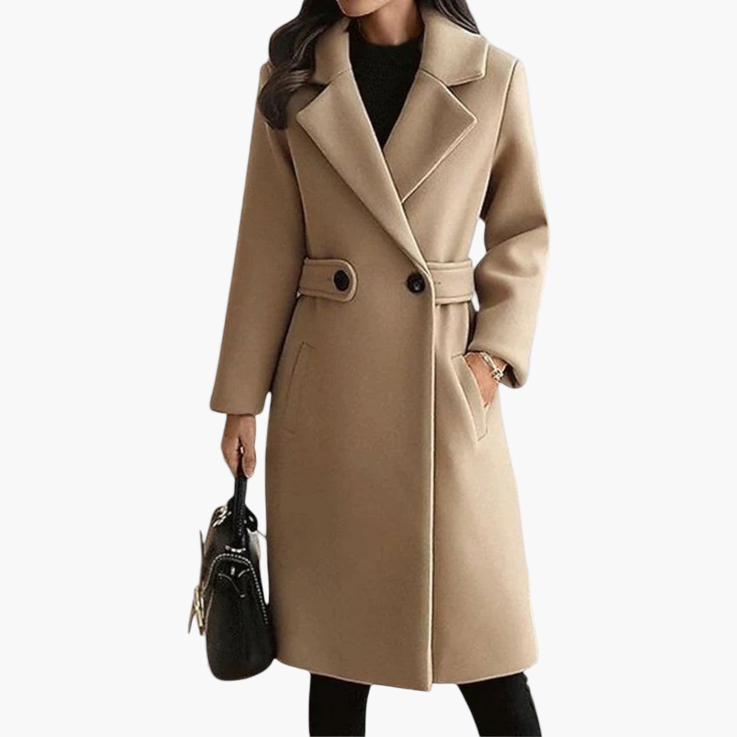 Women's Classic Parka Coat with Fitted Waist - OutfitLondon