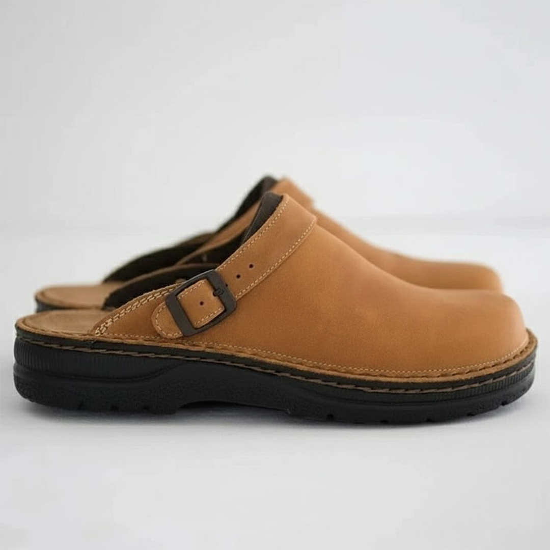 Supportive Orthotic Leather Loafers Shoes