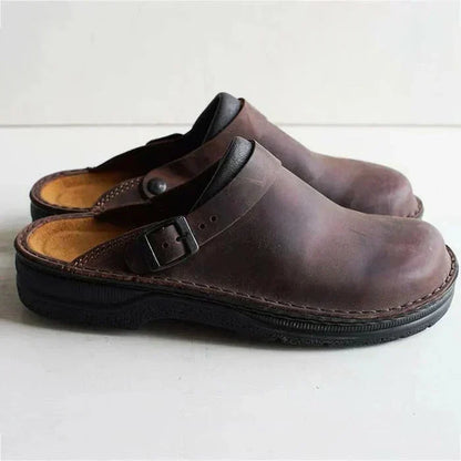 Supportive Orthotic Leather Loafers Shoes